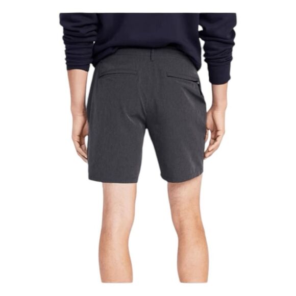 Old Navy 8" Slim Go-Dry Shade StretchTech Shorts Light Heather Gray Knit 38 - Picture 3 of 9